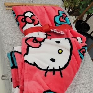 Hello Kitty Blanket / Throw  Red and White